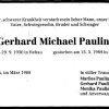 Paulini Michael Gerhard 1930-1988 Todesanzeige